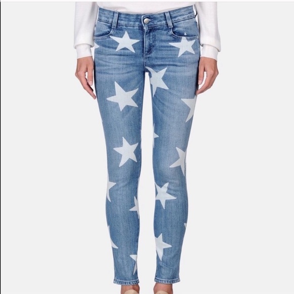 Stella McCartney Denim - Stella McCartney Skinny Jeans Star Print Sz 24